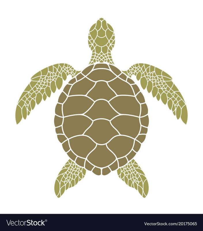 Стилизация морских животных черепаха