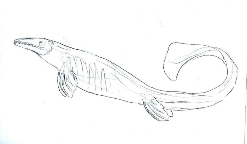 Мозазавр карандашом