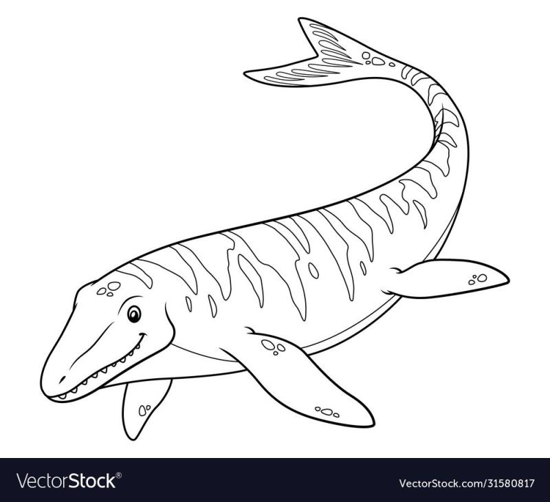 Прилипала Мозазавр шаблон