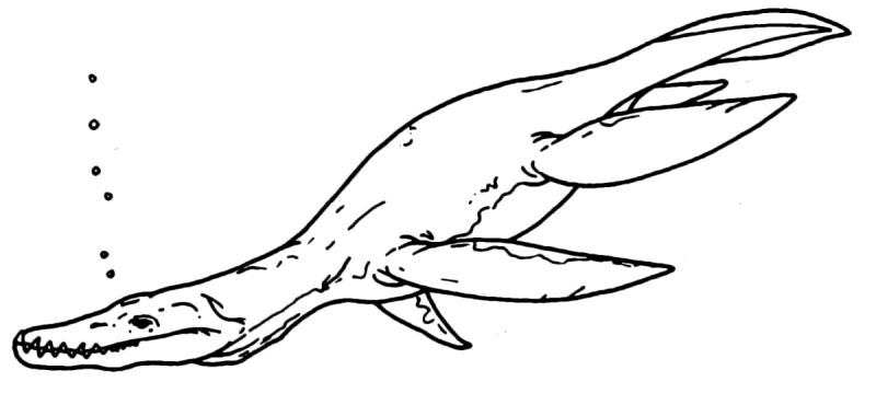 Морские динозавры раскраски