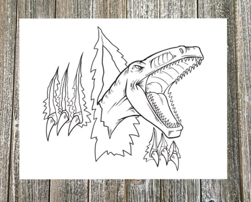 Эласмозавр рисунок