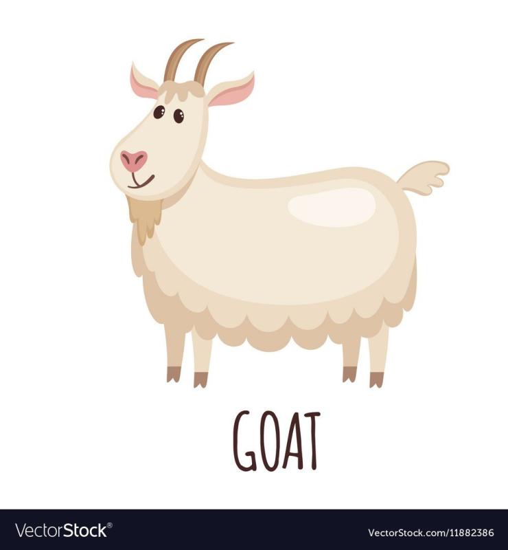 Козленок для детей черно белая