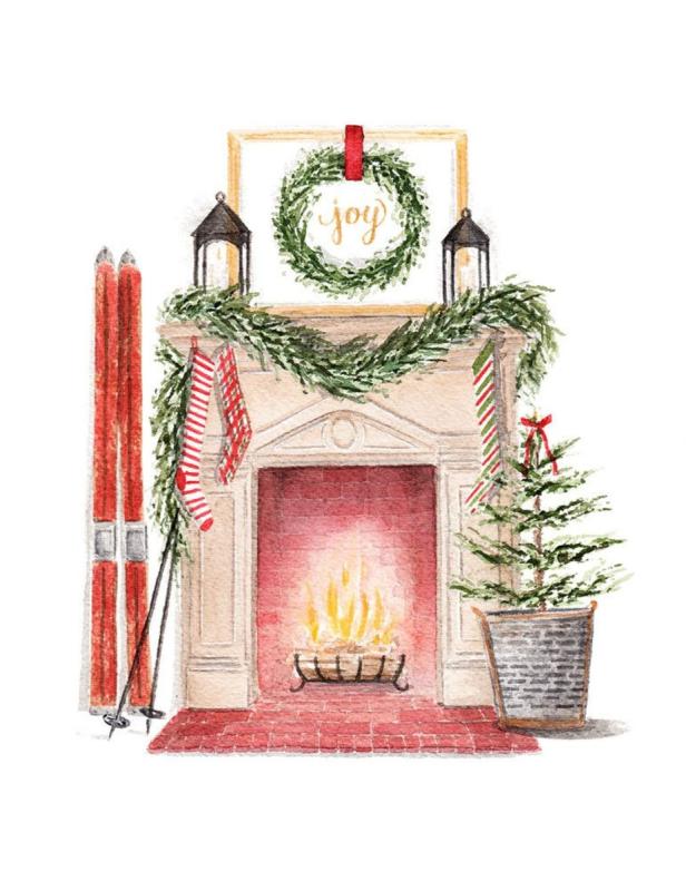 Камин раскраска