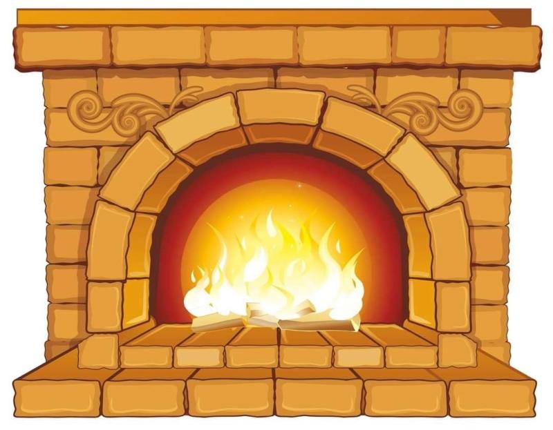 Нарисованный камин в интерьере