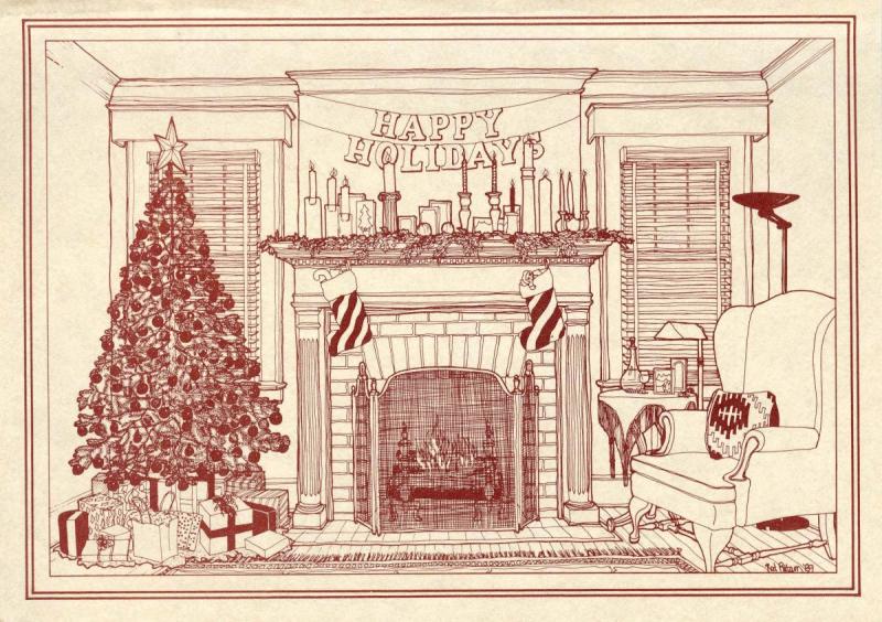 Камин Минимализм рисунок