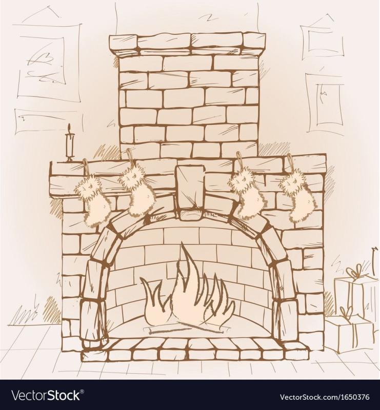 Новогодняя гостиная с камином