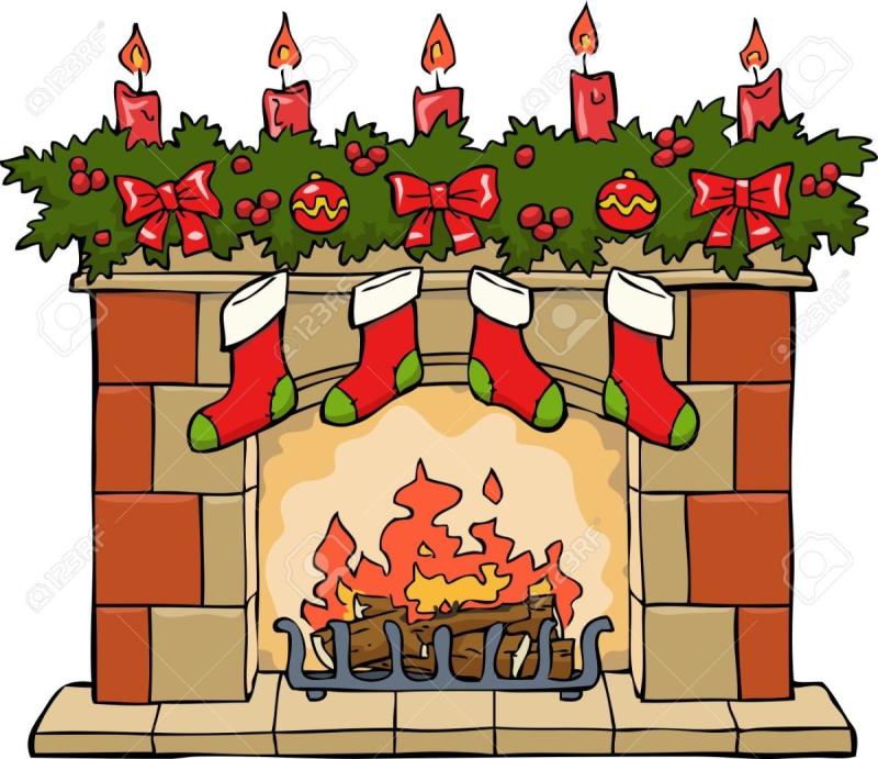 Камин с креслом иллюстрации