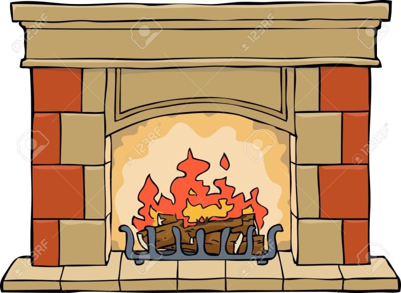 Камин в мультяшном стиле