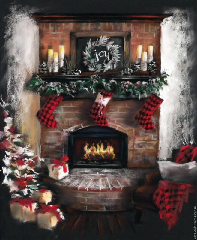 Камин раскраска