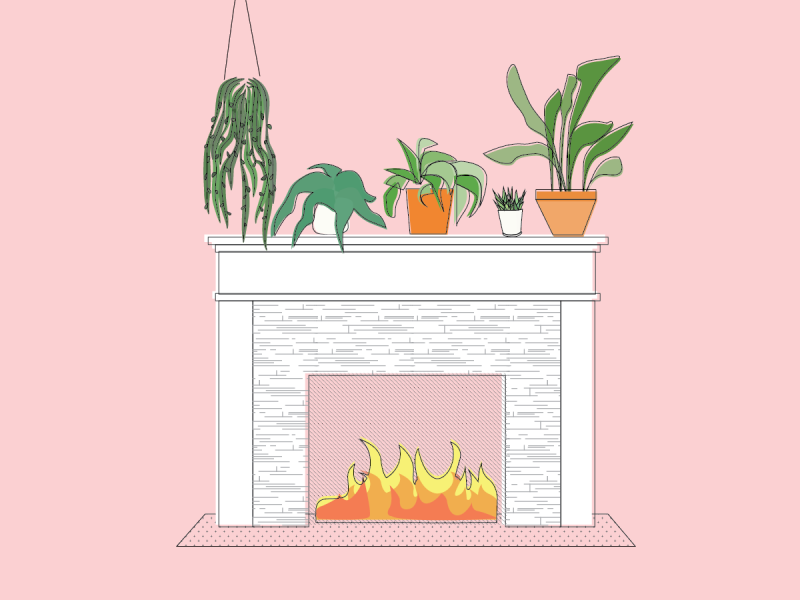 Новогодний камин рисунок