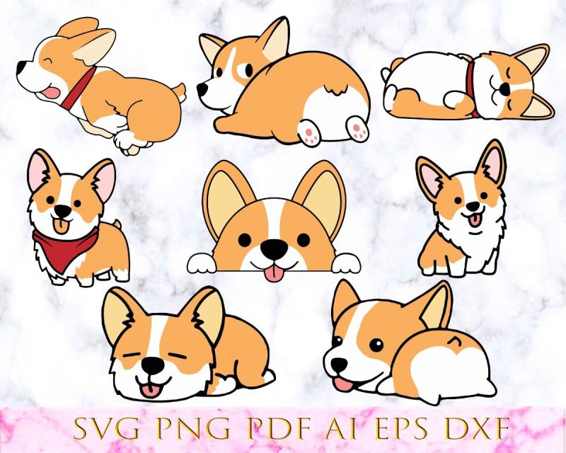 Вельш корги мультяшный