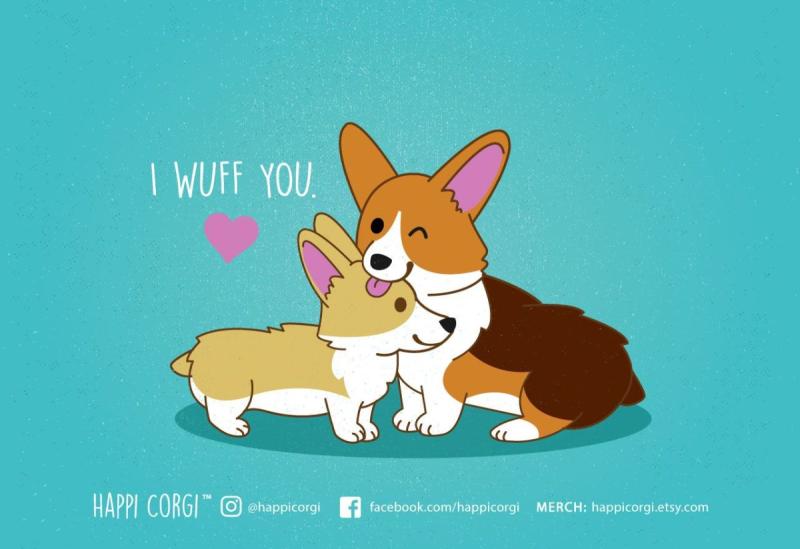 Корги рисунок