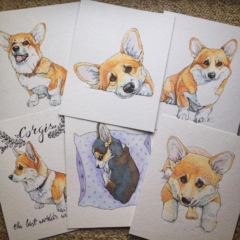 Скетчинг корги