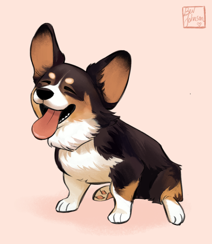 Корги Триколор арт