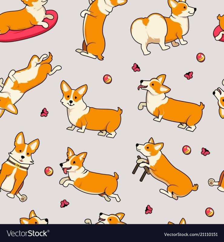 Собака корги паттерн