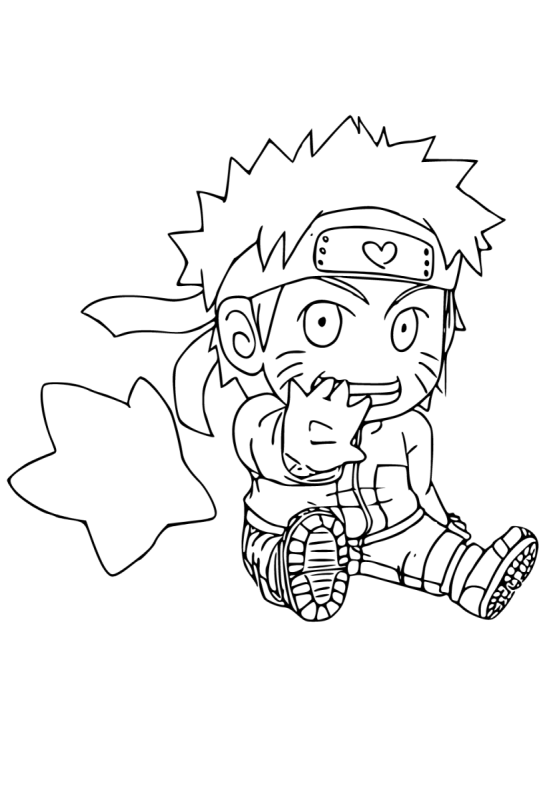 Разукрашка Наруто Акацуки