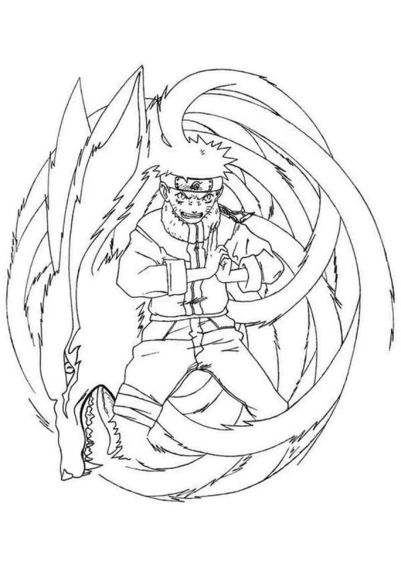 Раскраски аниме Наруто Акацуки