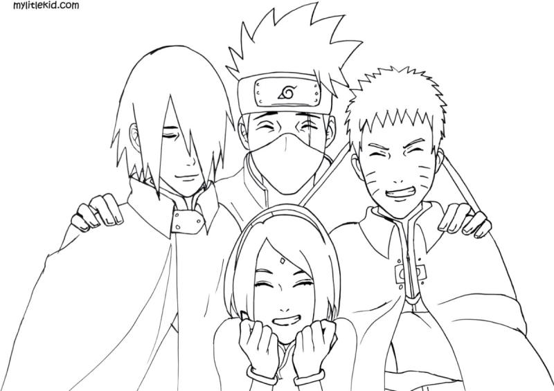 Аниме Наруто раскраска Наруто
