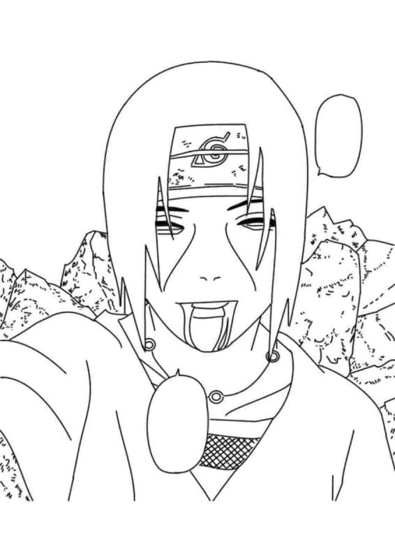 Раскраски из аниме Наруто Акацуки