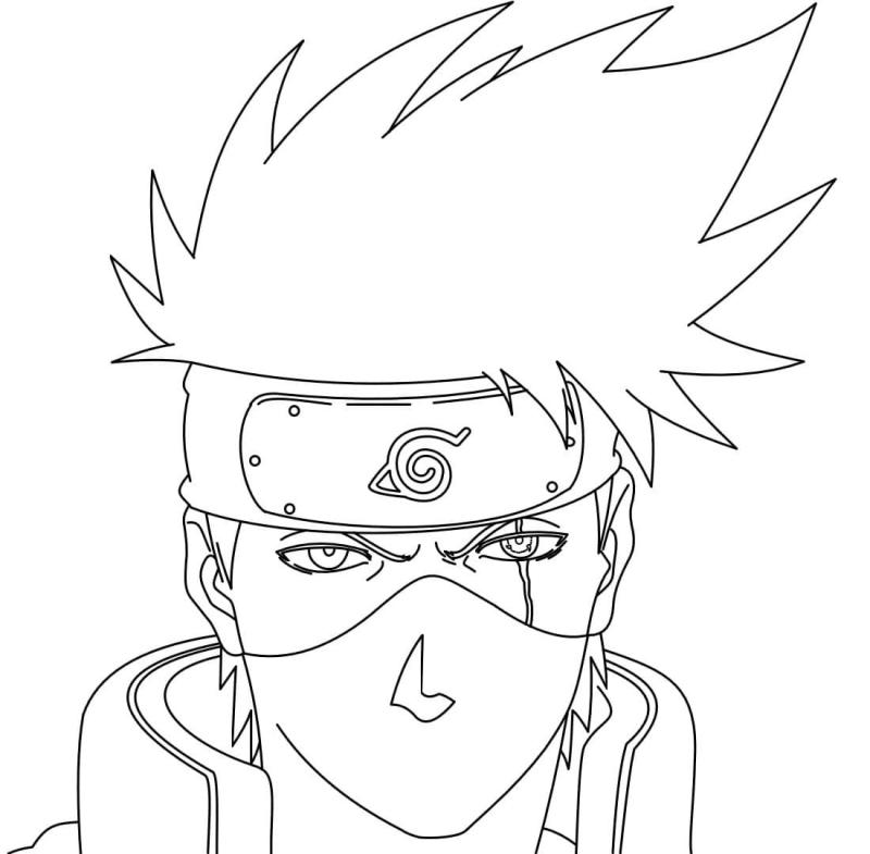 Раскраски аниме Какаси