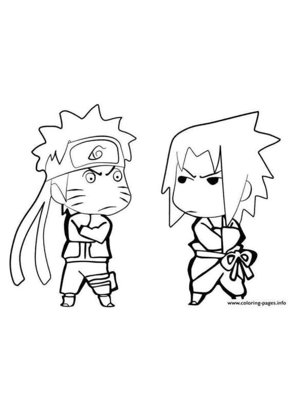 Раскраски аниме Наруто Чиби Наруто