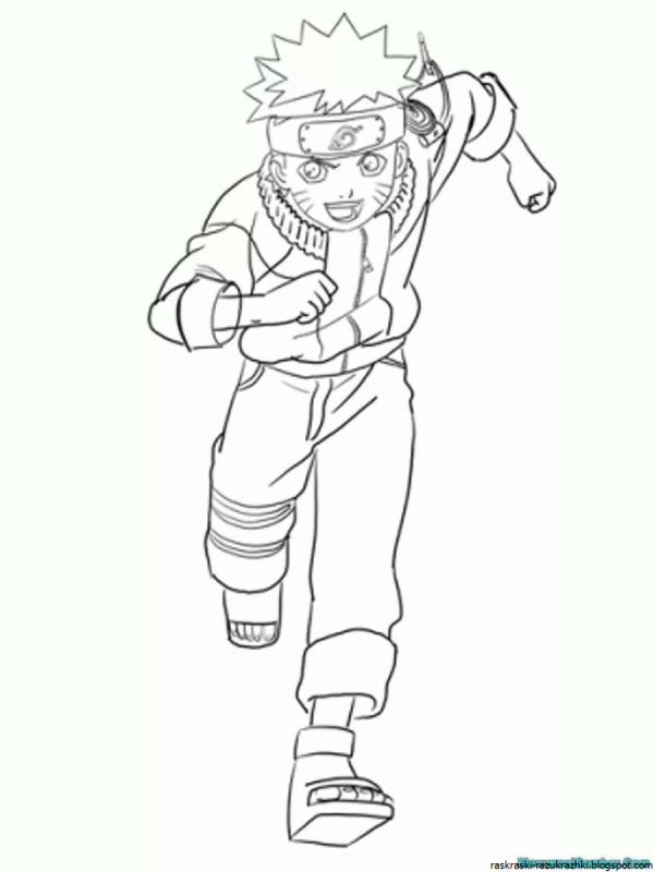 Наруто раскраска для детей72