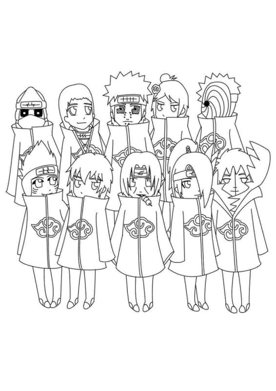 Разукрашка Наруто Какаши