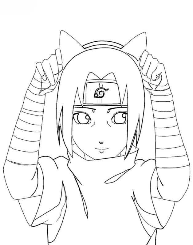 Наруто раскраска для детей70