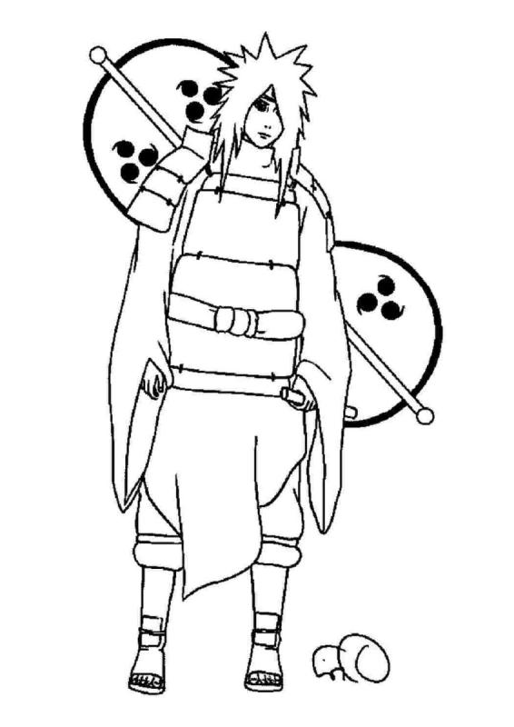 Раскраски аниме Саске в Боруто