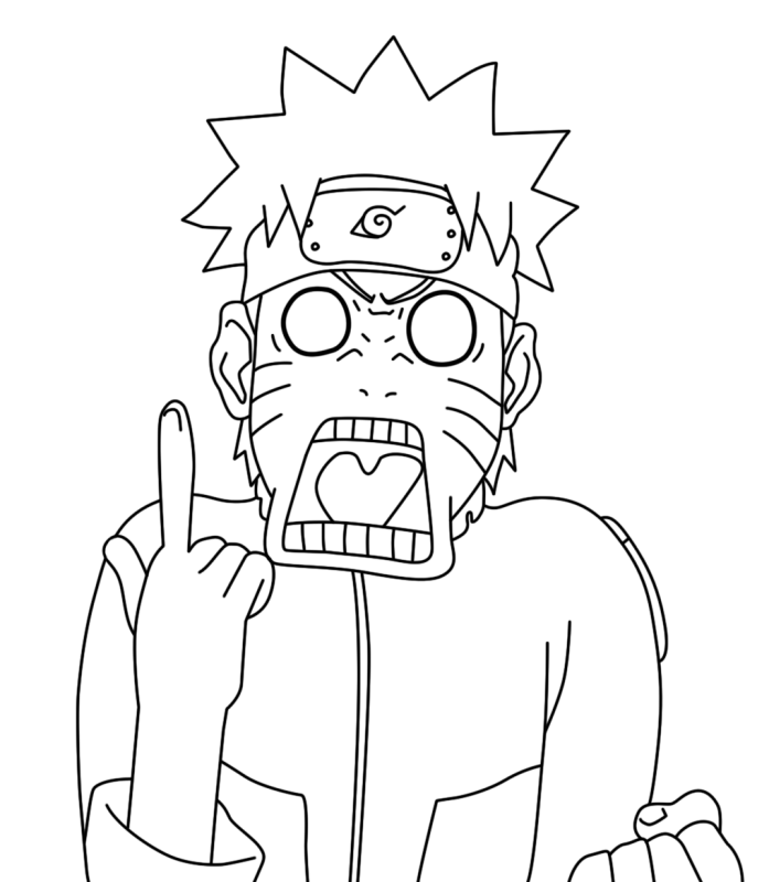 Раскраска Наруто взрослый