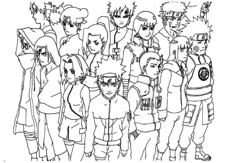 Раскраска Наруто режим Санина