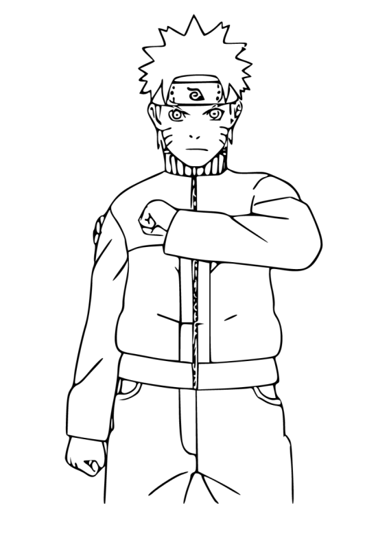 Наруто раскраска для детей76