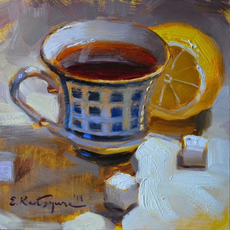 Елена Кацура живопись натюрморт с лимоном