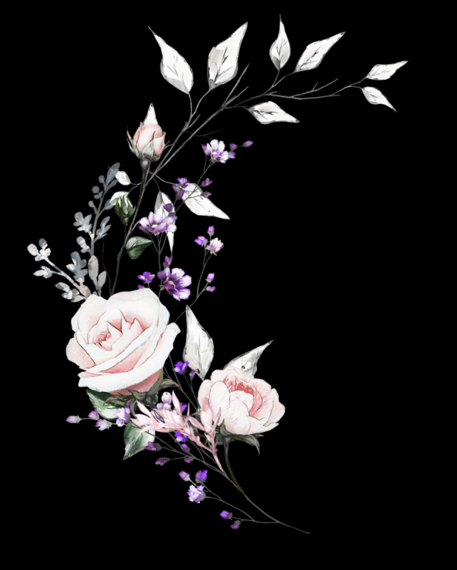 Акварельные цветы на белом фоне