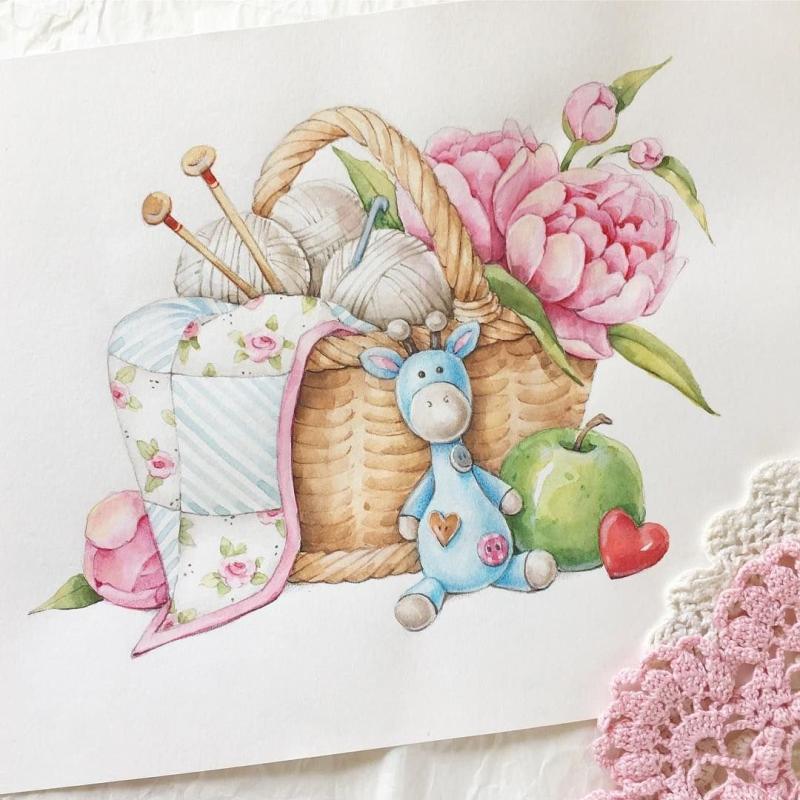 Акварельные иллюстрации детские