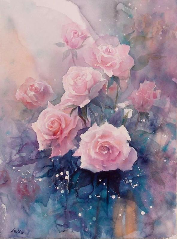 Нежные цветы живопись