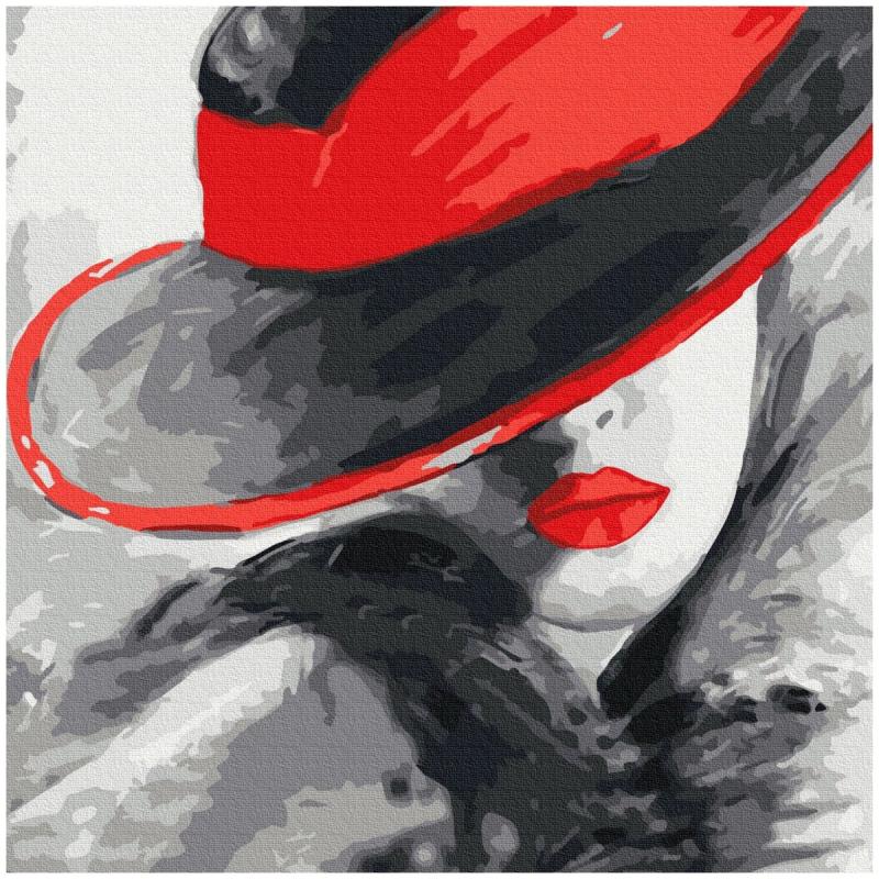 Картина девушка в шляпе