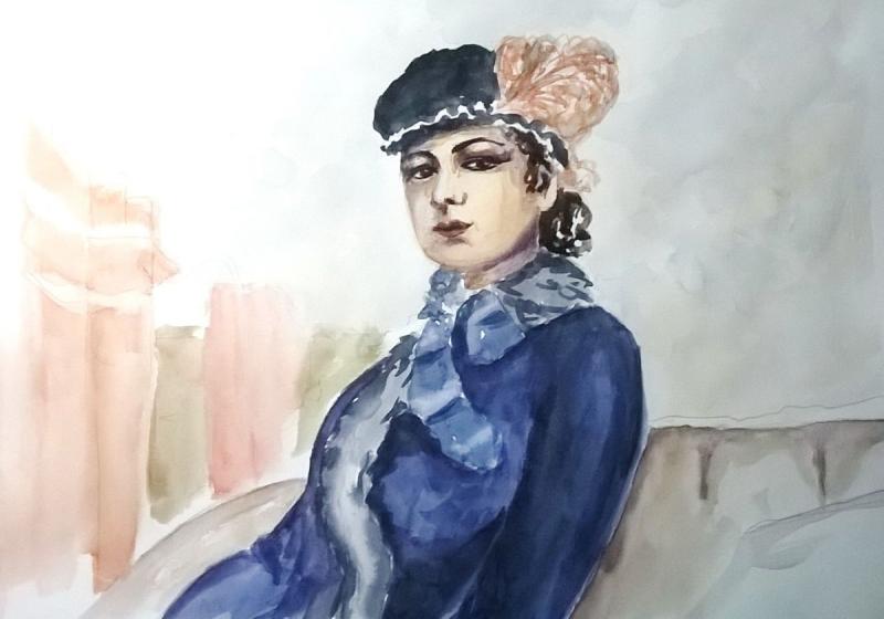 Незнакомка рисунок