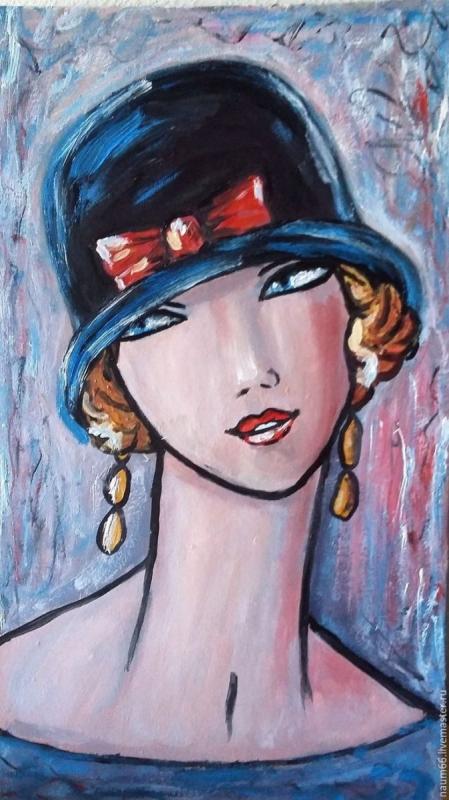 Набросок дамы в шляпке