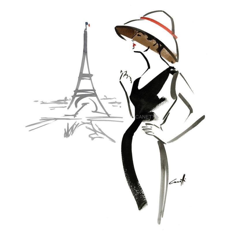 Профиль дамы в шляпе