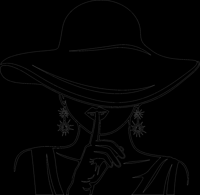 Картина девушка в шляпе