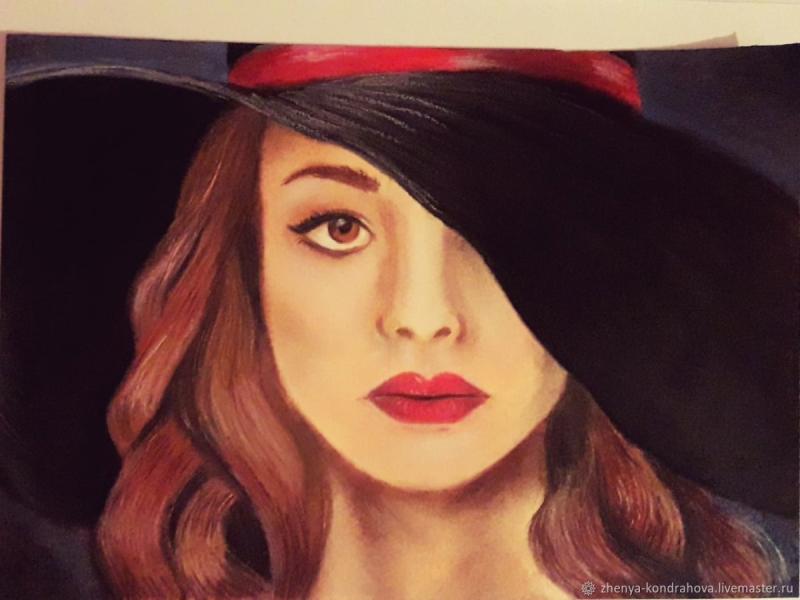 Дама в шляпе силуэт