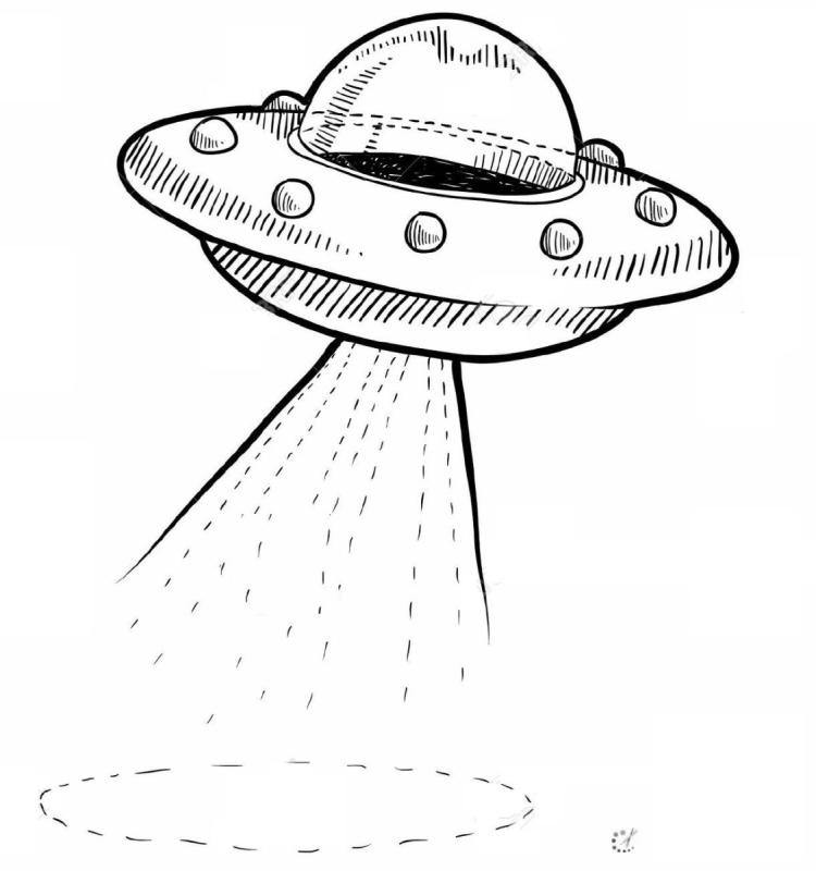 Летающая тарелка эскиз