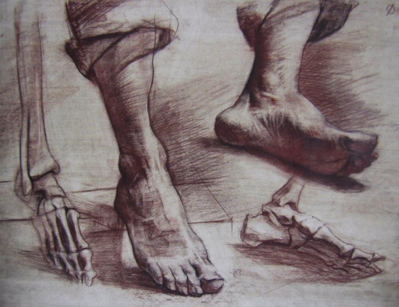 Ноги зарисовки Микеланджело