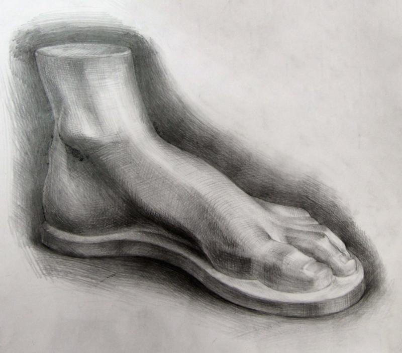 Гипсовая стопа рисунок
