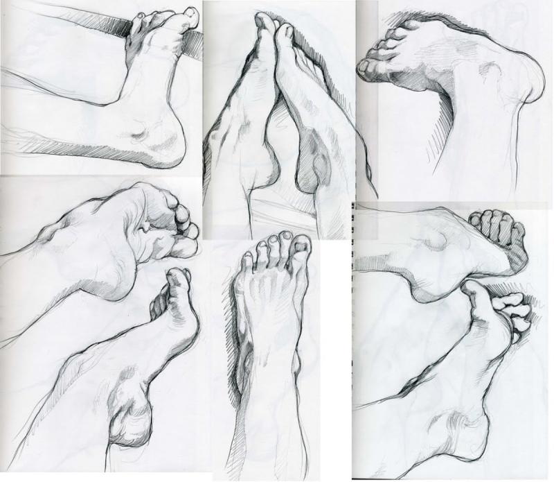 Ступни ног для рисования