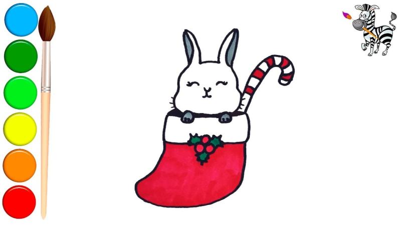 Зайчик рисунок