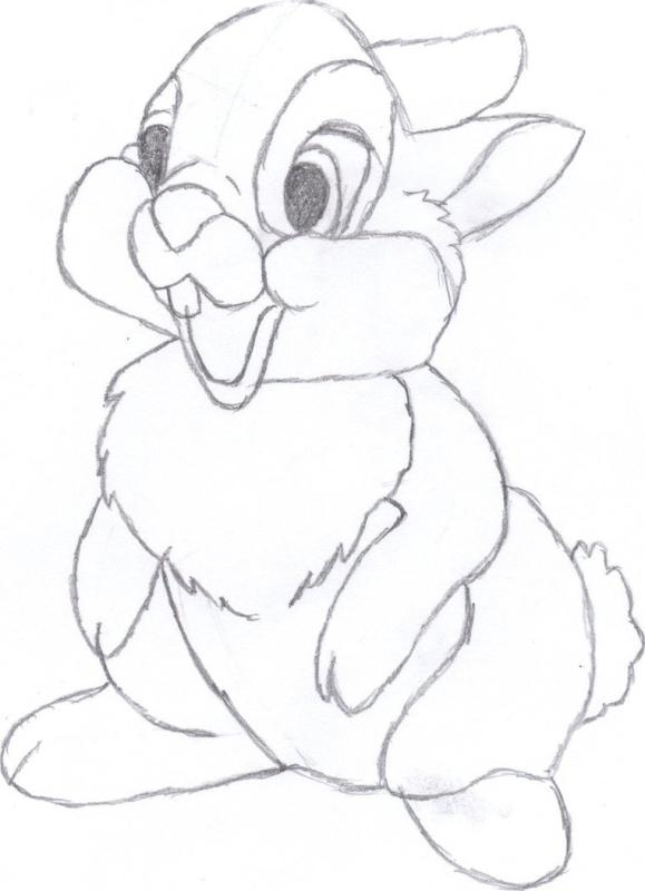 Красивый зайчик рисунок