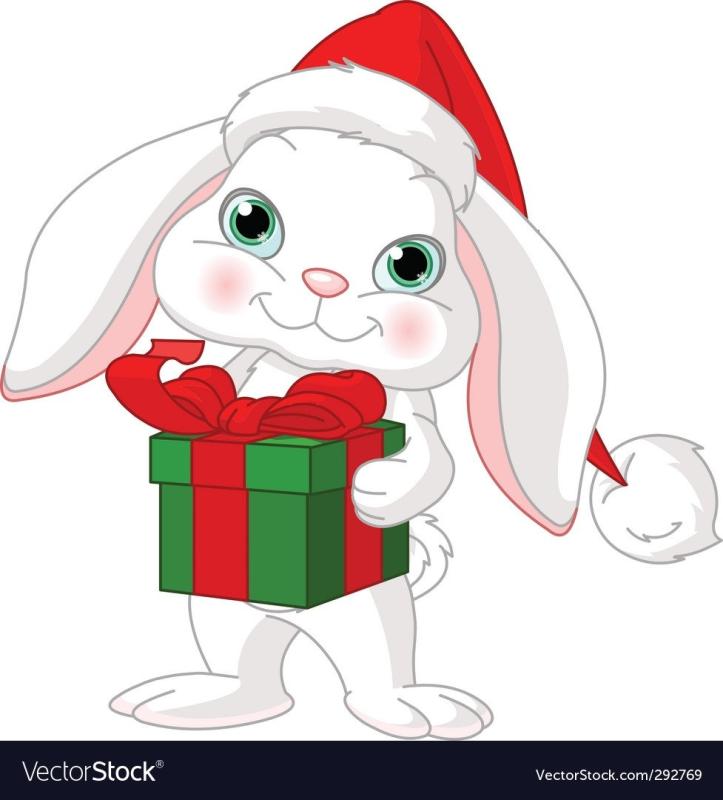 Новогодний зайчик с подарком