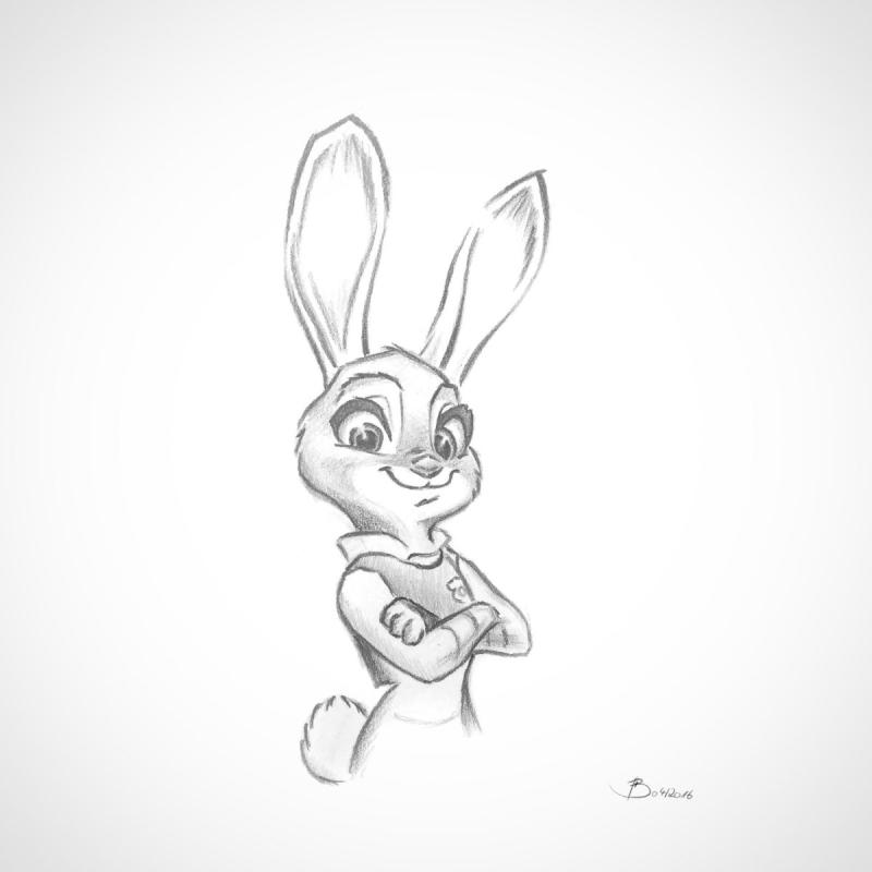 Рисунок кролика для срисовки
